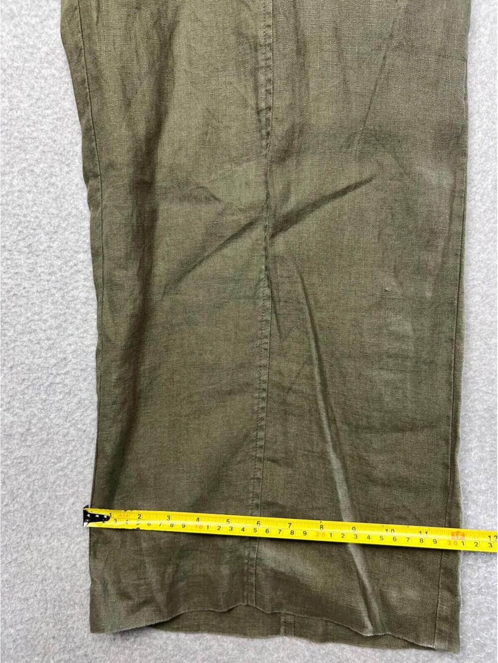 I.N.C Coastal Linen Wide Leg Pants Womens Plus 22W Green Summer Minimalist - Picture 6 of 9